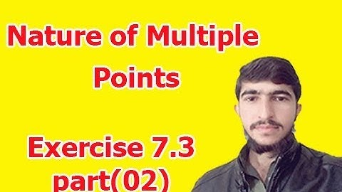 Nature of multiple points or singular points (Bsc Calculus chapter 7 exercise 7.3 part(02))