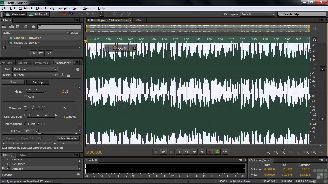 Decl Clipper 08 04 Using DeClipper To Repair Overly Loud Audio - YouTube