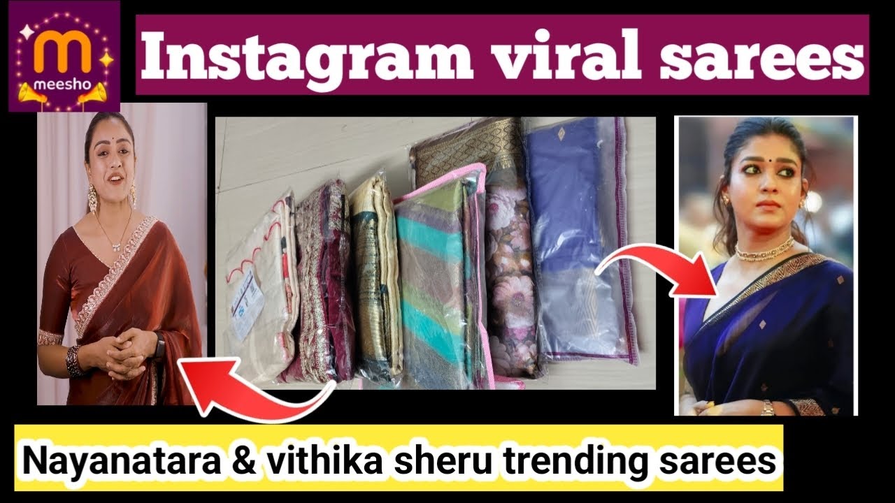 Instagram most trending & viral celebrity sarees 