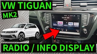 VW TIGUAN MK2 — как снять экран дисплея мультимедийной стереосистемы радиоприемника screenshot 5