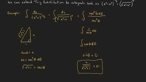 BC Calculus 7.4 Trig Substitution Part 2
