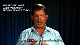The # thing your back tax expert should be able to do | back tax expert