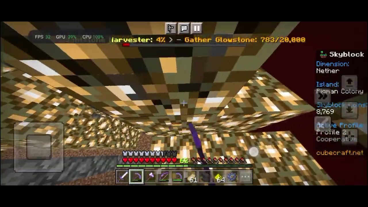 Cubecraft skyblock part 2. Gathering Glowstone.... - YouTube