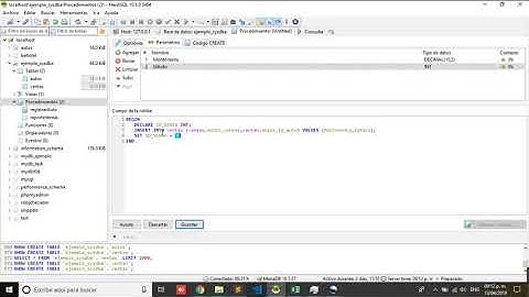 SYSDBA   Curso MariaDB   Cap 9   Procedimiento Insertar Retorno