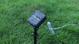 Litogo solar string lights pvc wire bendable for garden yard patio decoration