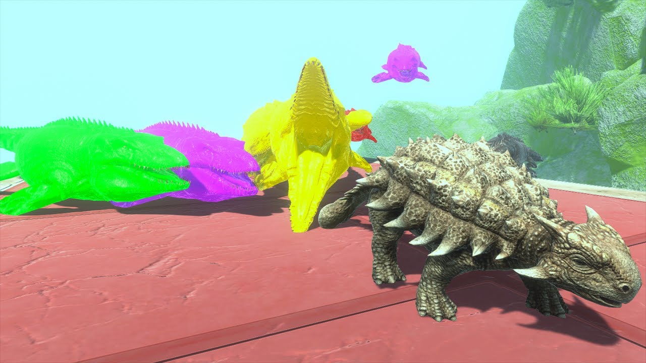 Escape from Mosasaurus Get The Golden Crown - Animal Revolt Battle Simulator