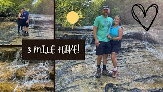 hiking 3 miles & waterfalls