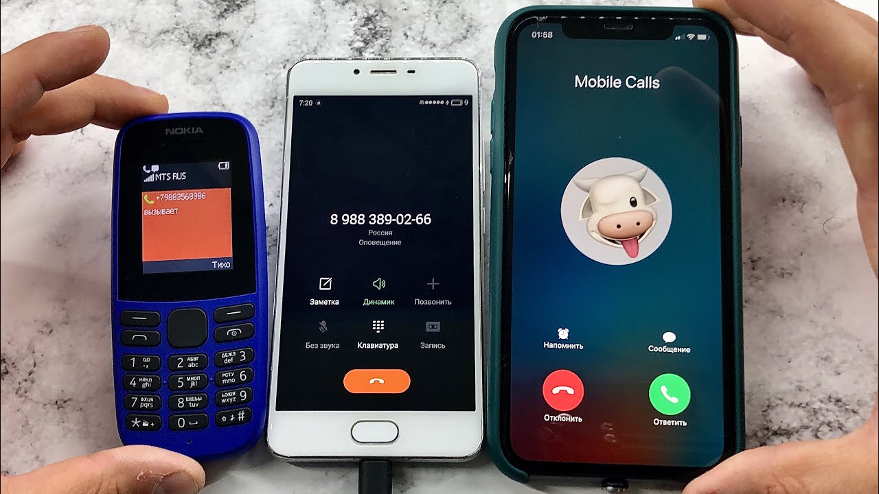 Mobile Calls iPhone 11, Meizu Y685H, Nokia 105/ Incoming,Outgoing ...