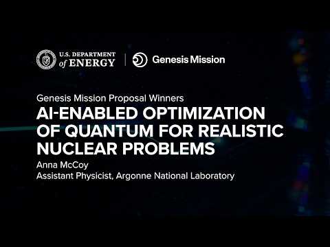 DOE’s Genesis Mission: AI-Designed Quantum Experiments for Nuclear Physics