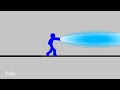 Stickman Blue Energy Blast
