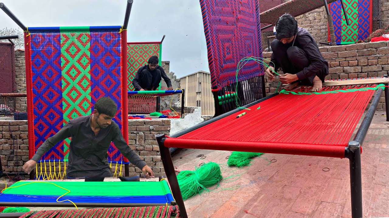 Homemade Rope Bed Amazing Process Of Making Rope Bed In Factory | How To Make Bed Rope ...