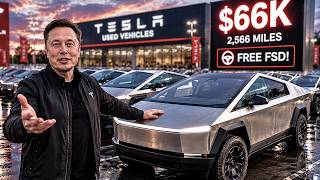 Tesla JUST DROPPED Used Cybertruck at $66K — 2,566 Miles, Free FSD!
