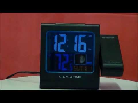 La Crosse 616 146a Atomic Projection Alarm Clock With Indoor Temperature Moon Phase Phone Charger You Atomic Projection Alarm Clock, Atomic Projection Alarm Clock