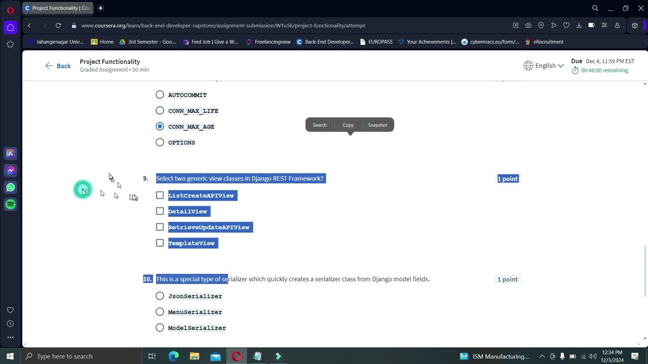 Project Functionality Coursera | Back-End Developer Capstone Meta