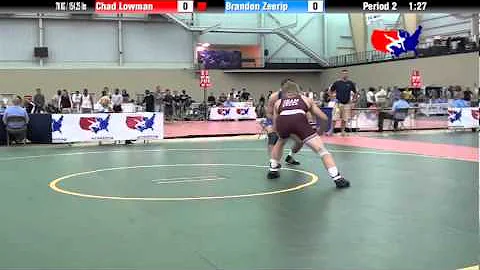 University Natls FS  70 KG / 154.25 lbs: Chad Lowm...