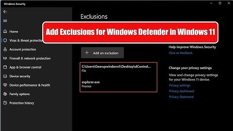 Add Exclusions for Windows Defender in Windows 11