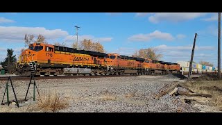 😎BNSF 4-Unit Double-Stack!!! 💪👍(High-Def!)