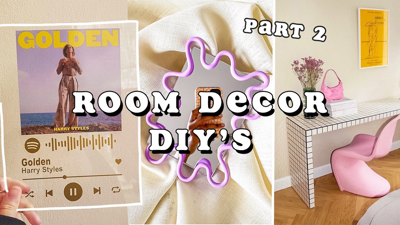 how to make your room aesthetic with DIYs *spotify glass, blob mirror ...