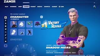 Fortnite Override Chapter 7 Season 4 SHADOW MIDAS Skin - Victory Royale