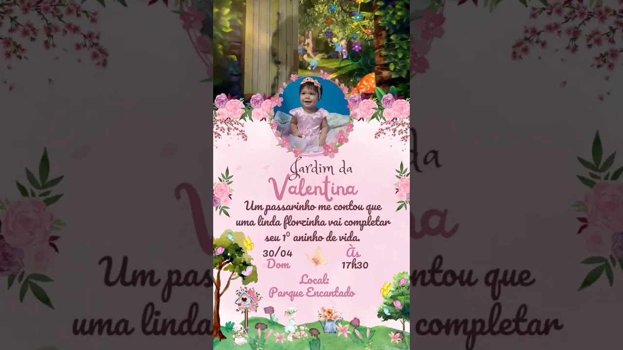 convite jardim encantado