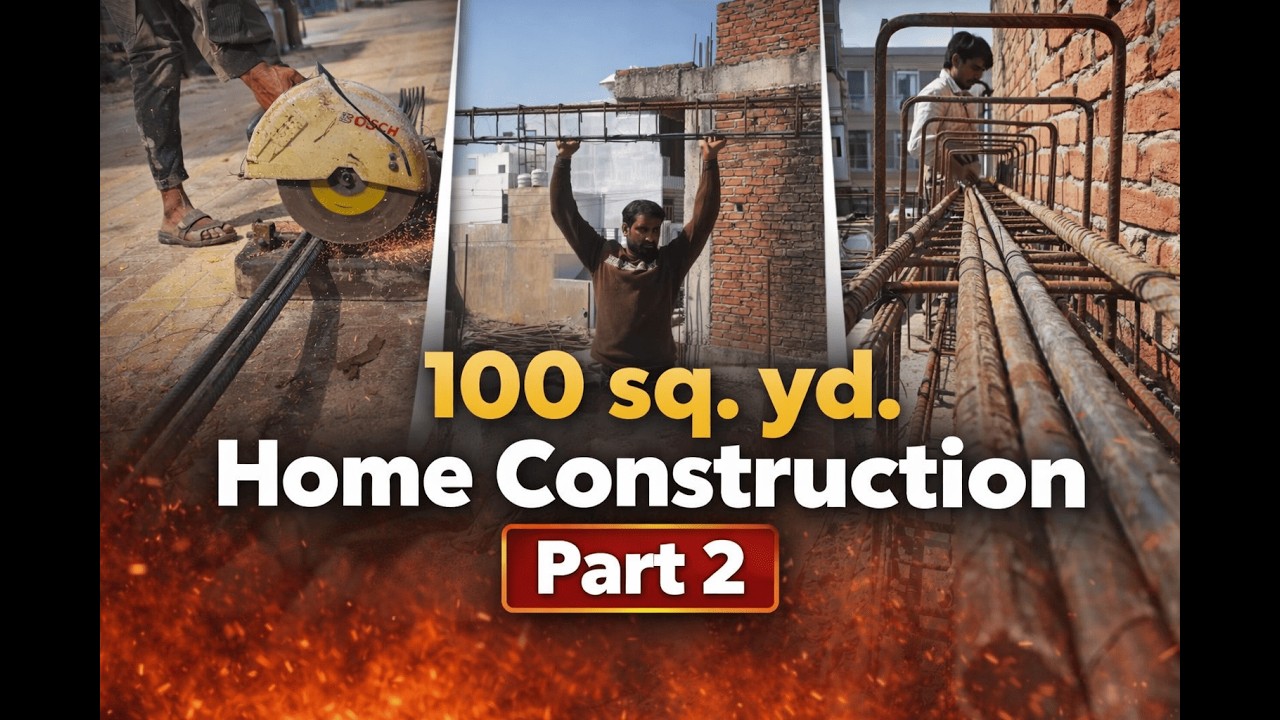 Home Construction Part 2 | Column making | Iron works #construction #steel