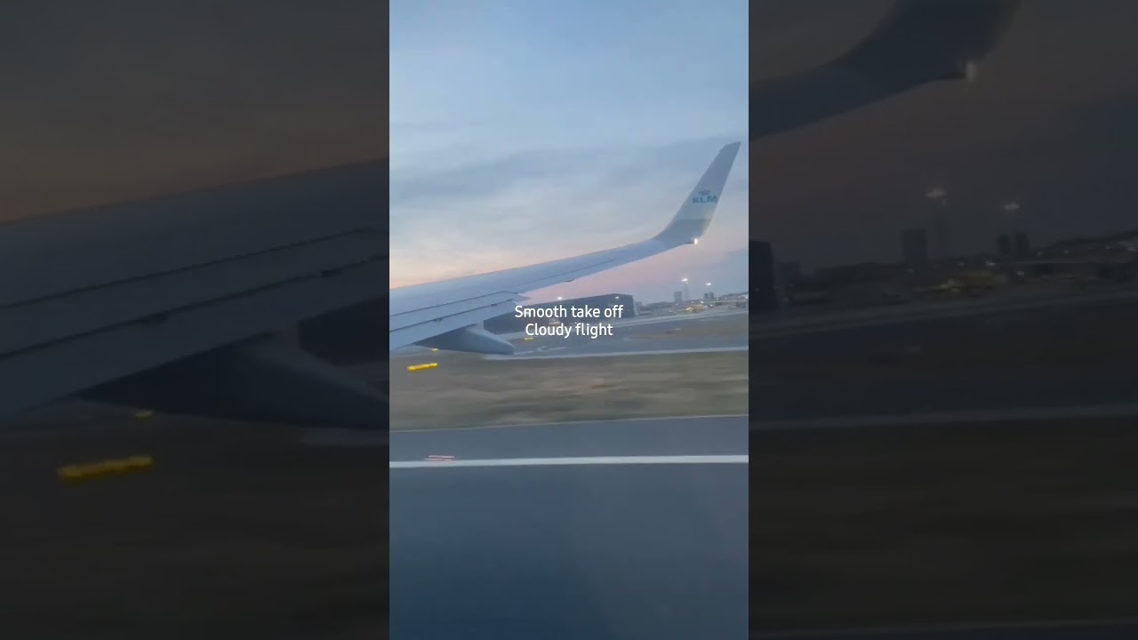 smooth take off/cloudy flight