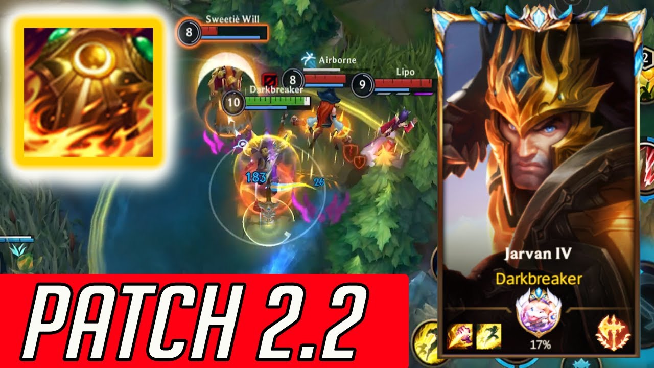 JARVAN IV NEW BUILD ON THE NEW PATCH 2.2 IN WILD RIFT