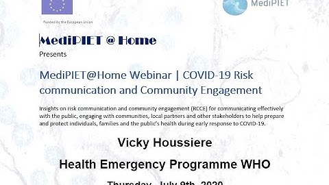 MediPIET@Home Webinar COVID 19 Risk communication and Community Engagement