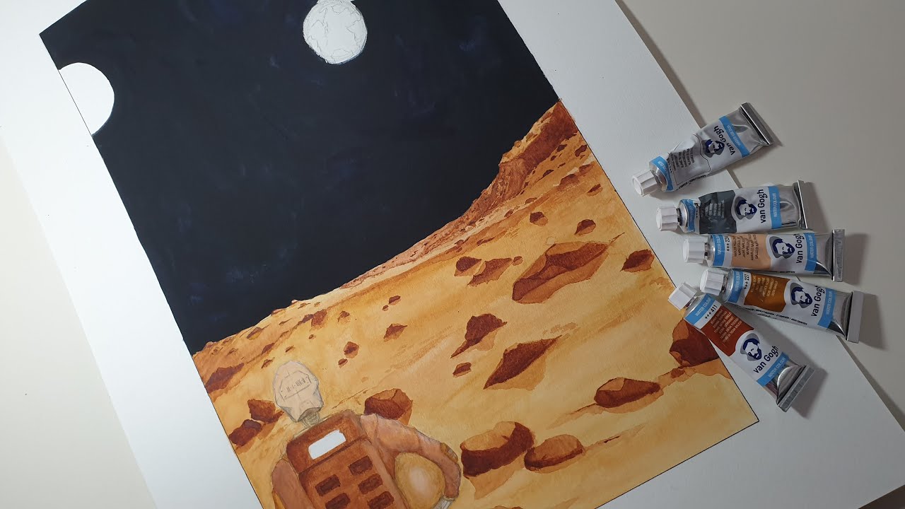 Life On Mars - Drawing With Watercolor - YouTube