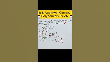 Find Quadratic Polynomials sum of  whose zeros is 0 and product is -1 #shorts