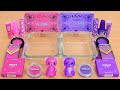Pink vs Purple - Mixing Makeup Eyeshadow Into Slime ASMR
