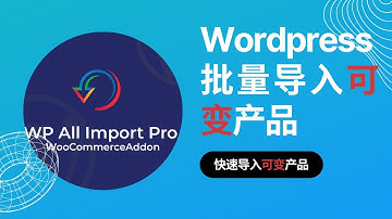 7.2 Wordpress批量导入可变产品，WP All Import批量导入WooCommerce可变产品。