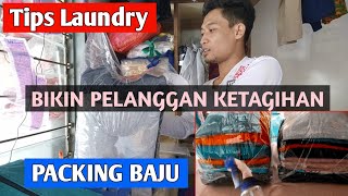 Cara Packing baju Laundry kiloan-Simpel rapi dan wanginya rata