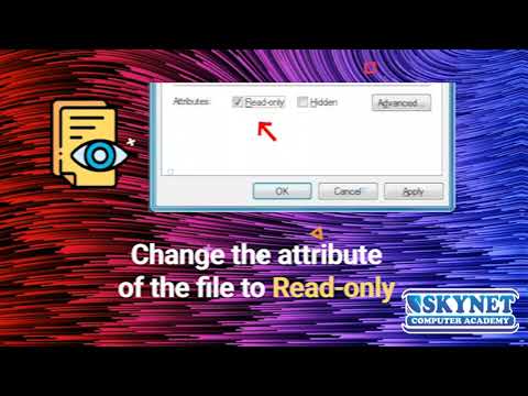 04 Change the attribute of the file to Read only