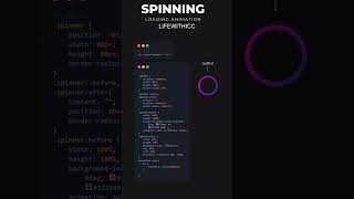 reating a Smooth Spinning Loading Animation with CSS! #Shorts #Coding
