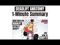 Deadlift Anatomy 1-Minute Summary | Part 1 - Lower Body (From "BEFORE YOU DEADLIFT... Full Video) 🔥