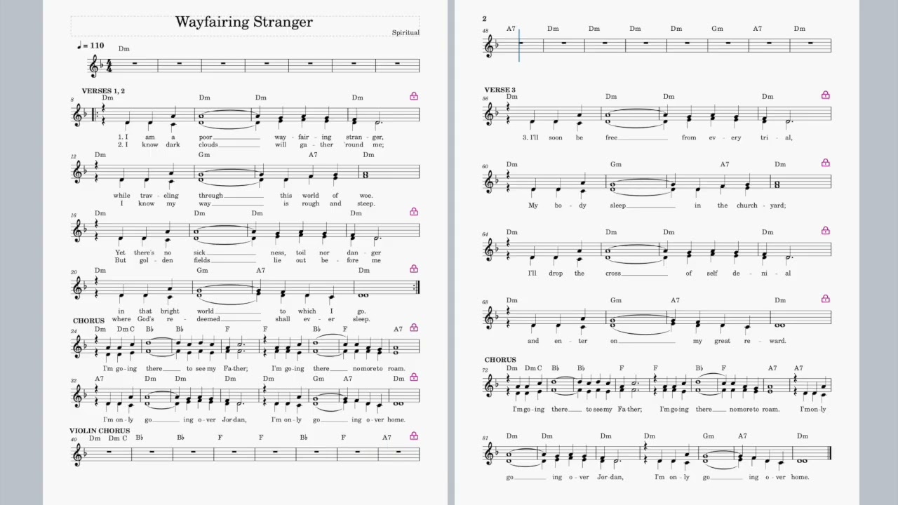 Wayfaring Stranger   SOPRANO + ALTO