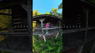 We took a trip to Giles County, Virginia. This is the “Sunrise Cabin on Turner Ridge” on AirBNB! 🩵
