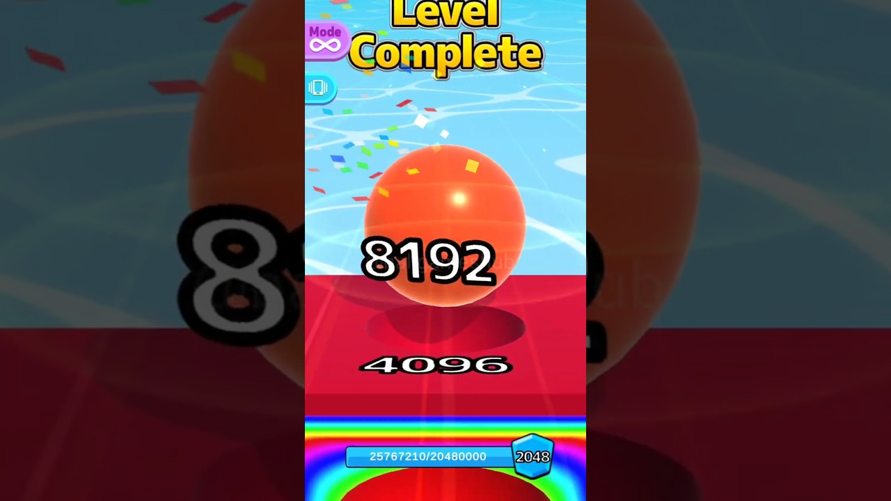 IMPOSSIBLE?! 😱🟠🔴 | 8192 Orange Ball in 4096 Red Tile | Ball Run 2048 