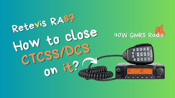 How to Cancel All CTCSS/DCS Codes on RA87, Easy to Do!