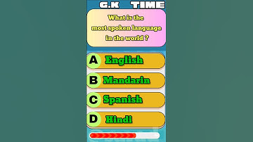 What is the most spoken language in the world? Gk knowledge 👍️#gk #shorts