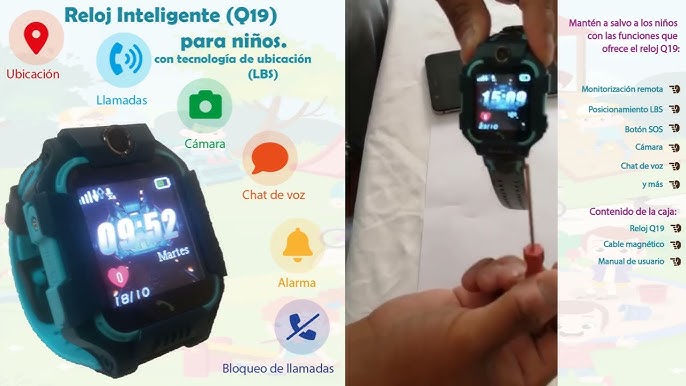 Reloj inteligente impermeable para niños, rastreador GPS, para niños y  niñas de 3 a 12 años con cámara SOS, alarma, cámara de llamada, alarma de  1.44