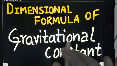 gravitationalconstant trick to find dimensional formula of gravitational constant #class11 💝
