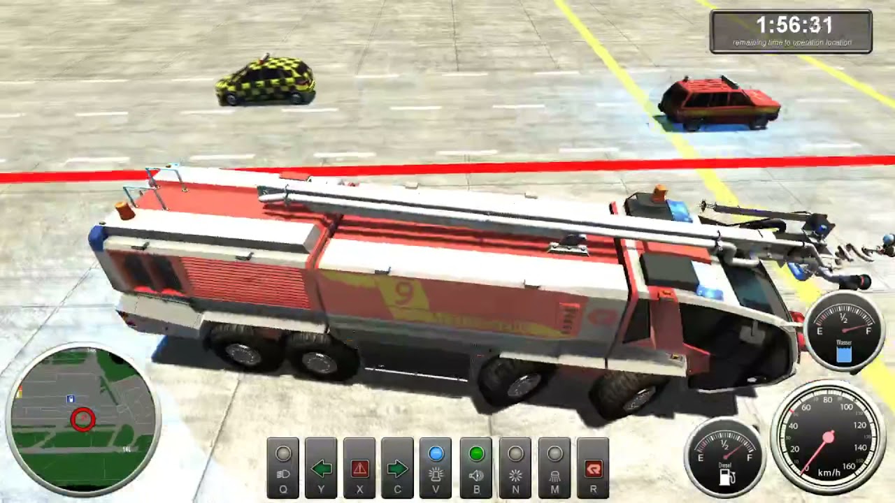 Airport Firefighter simulator (2012) - The Panther fire engine #9