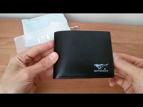 Aliexpress unboxing leather wallet Распаковка Кожаный кошелёк из Китая