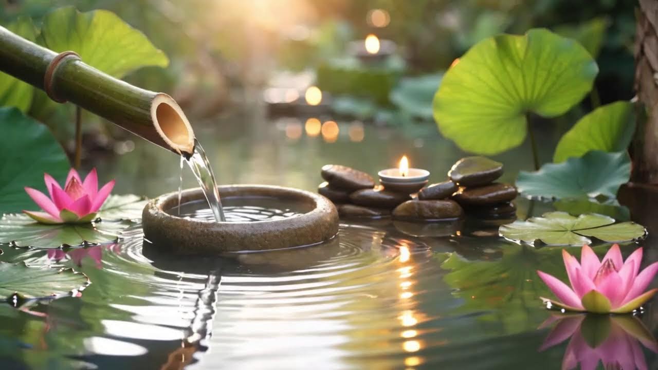 Bamboo Flowing Water Relaxation Music for Sleep, Spa & Stress Relief