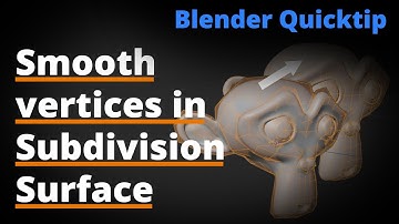 Blender Quicktip Smooth vertices in Subdivision Surface