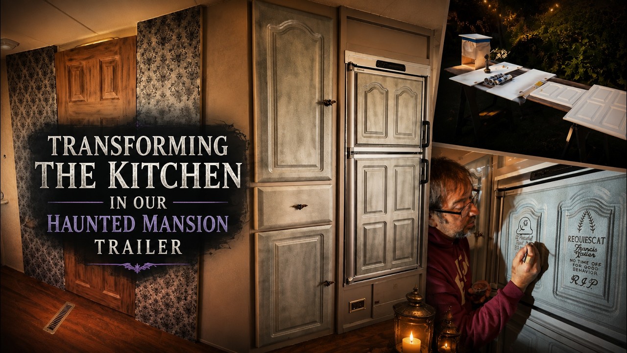 Transforming Our RV Kitchen into a Haunted Mansion Masterpiece! 👻 | Haunted Mansion Trailer Part 3