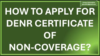 Famous How to Apply for DENR Certificate of Non Coverage? Profile