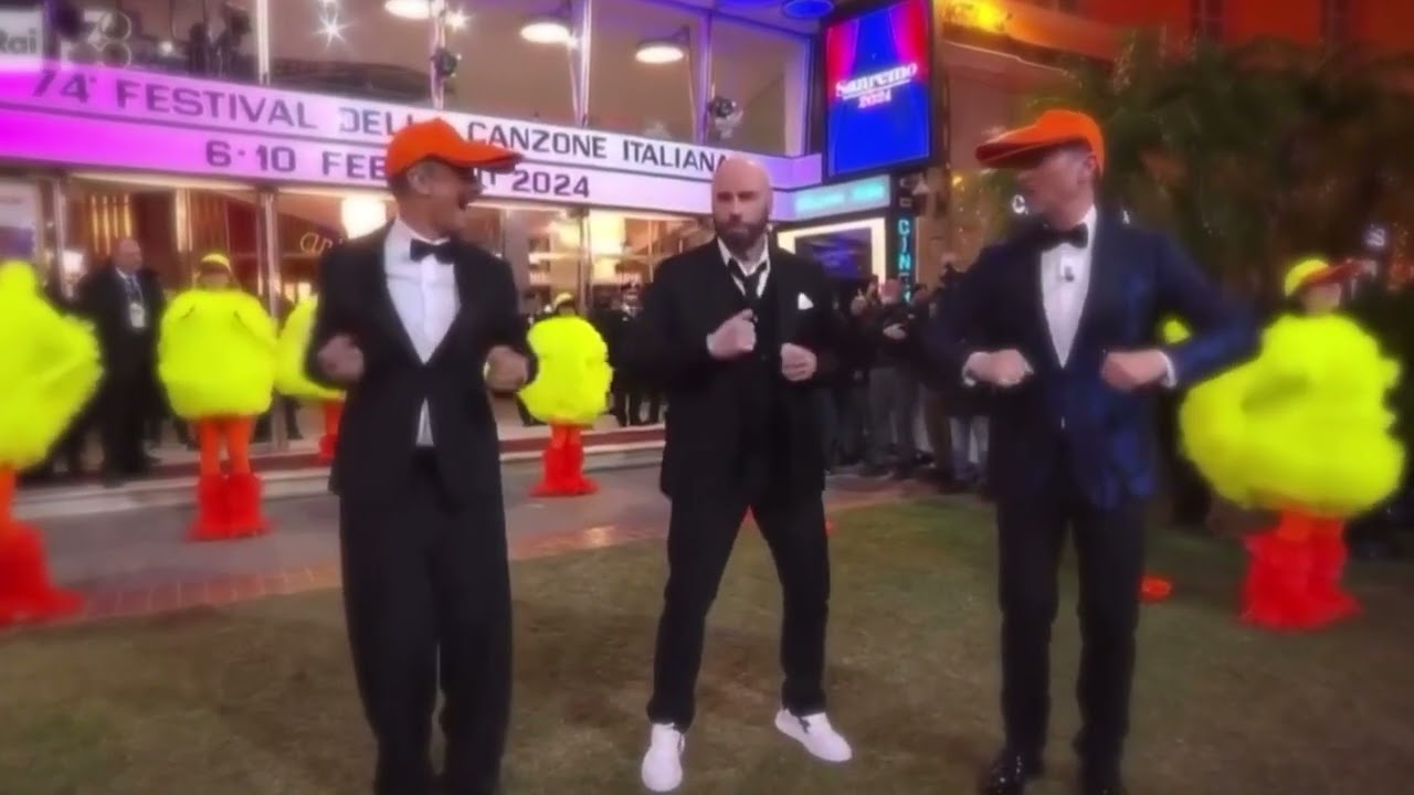 IL BALLO DEL QUA QUA [slowed & reverb] w/John Travolta - Sanremo 2024